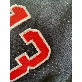 [Breathable Atlanta Shorts] Breathable Blue Atlanta-Inspired Shorts - Men's #13 Classic Embroidered Lettering, Elastic Waistband with Striped Accents - Ideal for Training & Competitive Play