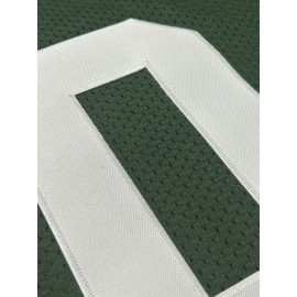 Men'S Green # 10 American Football Jacket Loose Embroidered Sports, Fashionable, Casual, Street Breathable Rugby Top