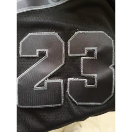 Men'S Black Grey Basketball Suit # 23 Classic Retro Embroidered Letter Sleeveless Sweat wicking Breathable Tank Top Basketball Suit