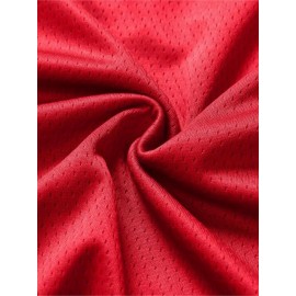 Men's Red Basketball Suit # 23 Classic Retro Embroidered Letter Sleeveless Sweat wicking Breathable Tank Top Basketball Suit