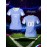 Customized Name & Number Women's V-Neck Football Jersey - Breathable Quick-Dry Moisture-Wicking Light Blue/White Stripes Team Training Fitness Casual Sports Top for Spring Summer Fall, Personalized Football Jersey, Comfortable Fit