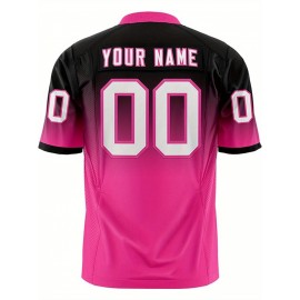 Customizable Plus Size Women'S Football Jersey - Personalized Name & Number, V-Neck Short Sleeve, Black & Neon Green with White Stripes & Logo, Breathable Summer Sports Training Uniform for Outdoor Competition