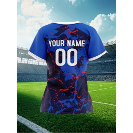 Custom Women'S Plus-Size Soccer Jerseys with Personalized Names And Numbers, Designed for Comfort And Lightweight Use in Sports And Leisure, Suitable for Baseball.