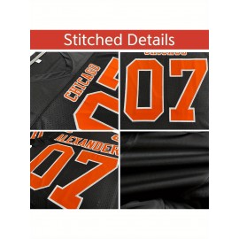 Customized Fitted Plus Size Football Jersey, Personalized Team Name Number, Large Size Women'S Sports Jersey, V-Neck, Non-Stretch Fabric, Print, Summer, with Team Logo, for Sports Activities