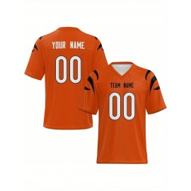 Personalized Football jersey Custom Football jersey Printed T-shirts Customize your favorite team and number, Everyday personalized hip-hop short-sleeved shirts, button- shirts