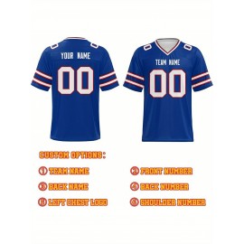 Personalized Football jersey Custom Football jersey Printed T-shirts Customize your favorite team and number, Everyday personalized hip-hop short-sleeved shirts, button- shirts