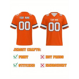 Personalized Football jersey Custom Football jersey Printed T-shirts Customize your favorite team and number, Everyday personalized hip-hop short-sleeved shirts, button- shirts