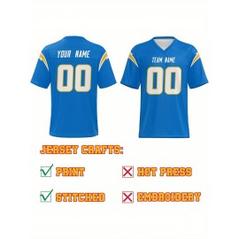 Personalized Football jersey Custom Football jersey Printed T-shirts Customize your favorite team and number, Everyday personalized hip-hop short-sleeved shirts, button- shirts