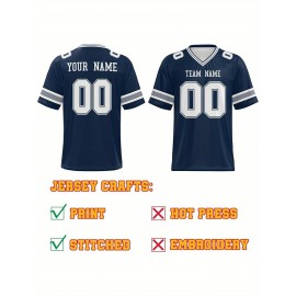 Personalized Football jersey Custom Football jersey Printed T-shirts Customize your favorite team and number, Everyday personalized hip-hop short-sleeved shirts, button- shirts