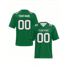 Personalized Football jersey Custom Football jersey Printed T-shirts Customize your favorite team and number, Everyday personalized hip-hop short-sleeved shirts, button- shirts