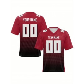 Personalized Football jersey Custom Football jersey Printed T-shirts Customize your favorite team and number, Everyday personalized hip-hop short-sleeved shirts, button- shirts