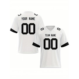 Personalized Football jersey Custom Football jersey Printed T-shirts Customize your favorite team and number, Everyday personalized hip-hop short-sleeved shirts, button- shirts