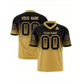 Customizable Plus Size Women'S Football Jersey - Personalized Name & Number, V-Neck Short Sleeve, Black & Neon Green with White Stripes & Logo, Breathable Summer Sports Training Uniform for Outdoor Competition