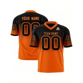 Customizable Plus Size Women'S Football Jersey - Personalized Name & Number, V-Neck Short Sleeve, Black & Neon Green with White Stripes & Logo, Breathable Summer Sports Training Uniform for Outdoor Competition