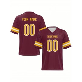Personalized Football jersey Custom Football jersey Printed T-shirts Customize your favorite team and number, Everyday personalized hip-hop short-sleeved shirts, button- shirts