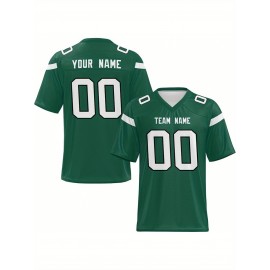 Personalized Football jersey Custom Football jersey Printed T-shirts Customize your favorite team and number, Everyday personalized hip-hop short-sleeved shirts, button- shirts
