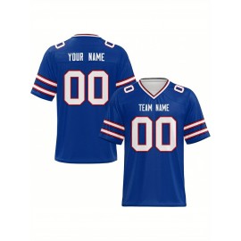 Personalized Football jersey Custom Football jersey Printed T-shirts Customize your favorite team and number, Everyday personalized hip-hop short-sleeved shirts, button- shirts