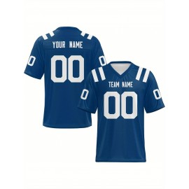 Personalized Football jersey Custom Football jersey Printed T-shirts Customize your favorite team and number, Everyday personalized hip-hop short-sleeved shirts, button- shirts